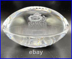 RARE 1993 Super Bowl XXVII Crystal Paperweight Dallas Cowboys Rose Bowl Vintage