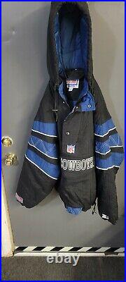 RARE 90's Vintage Men's L Starter NFL Dallas Cowboys Pro Line Jacket