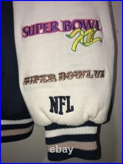 RARE DALLAS COWBOYS NFL 5X SUPERBOWL CHAMPIONS Letterman Varsity Jacket Coat 3XL