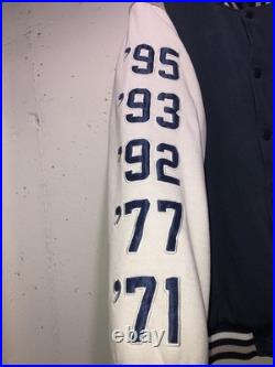 RARE DALLAS COWBOYS NFL 5X SUPERBOWL CHAMPIONS Letterman Varsity Jacket Coat 3XL