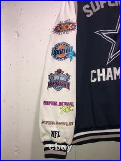 RARE DALLAS COWBOYS NFL 5X SUPERBOWL CHAMPIONS Letterman Varsity Jacket Coat 3XL RARE DALLAS COWBOYS NFL 5X SUPERBOWL CHAMPIONS Letterman Varsity Jacket Coat 3XL