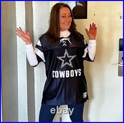 RARE Exclusive VICTORIA'S SECRET PINK Dallas Cowboys NFL Football Jersey Dress L