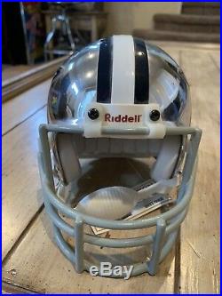 RARE Limited Edition Dallas Cowboys Chrome Riddell Mini Helmet /2000