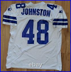 RARE STARTER Dallas Cowboys JOHNSTON Jersey Mens 52 vintage football shirt