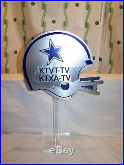 RARE Vintage Dallas Cowboys NFL TV Station Football Helmet KTVT KTXA Man Cave
