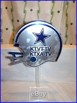 RARE Vintage Dallas Cowboys NFL TV Station Football Helmet KTVT KTXA Man Cave