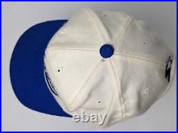 RARE Vtg Starter Dallas Cowboys Script Tail Sweep 100% Wool NFL Snapback Hat