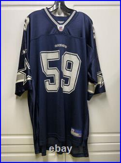 REEBOK DAT NGUYEN #59 Dallas Cowboys Blue NFL On Field Football Jersey XXL 2XL
