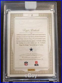 ROGER STAUBACH 14 Flawless Greats (#3/15) 3-COLOR JERSEY/PATCH/AUTO/ENCASED
