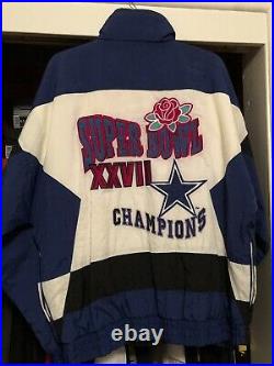 Rare 1993 Super Bowl Vintage Dallas Cowboy NFL Apex One Jacket Mens M
