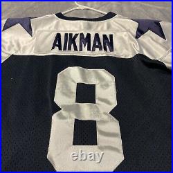 Rare 48 Dallas Cowboys Troy Aikman Reebok On Field Thanksgiving Jersey 23x31
