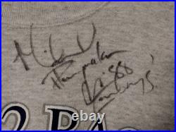 Rare Dallas Cowboys Autographed Sweatshirt Michael Playmaker Irvin 88 Med