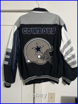 Rare Dallas Cowboys Denim Leather Jeff Hamilton Jacket