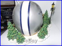 Rare Dallas Cowboys GAME DAY AT SANTAS Christmas Helmet Danbury Mint