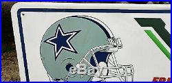 Rare Dallas Cowboys Interstate Batteries Metal Sign