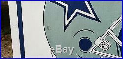 Rare Dallas Cowboys Interstate Batteries Metal Sign