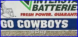 Rare Dallas Cowboys Interstate Batteries Metal Sign