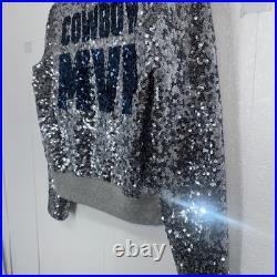 Rare Love Pink Limited Edition Dallas Cowboys MVP Sequin Hoodie Zip Sweater M Rare Love Pink Limited Edition Dallas Cowboys MVP Sequin Hoodie Zip Sweater M