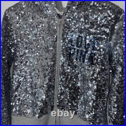 Rare Love Pink Limited Edition Dallas Cowboys MVP Sequin Hoodie Zip Sweater M Rare Love Pink Limited Edition Dallas Cowboys MVP Sequin Hoodie Zip Sweater M