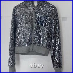Rare Love Pink Limited Edition Dallas Cowboys MVP Sequin Hoodie Zip Sweater M