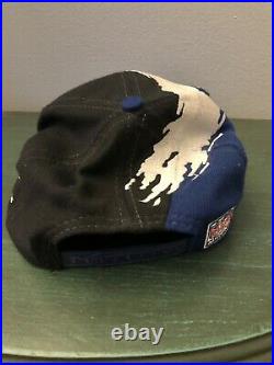 Rare VTG 90s Logo Athletic Splash Black Dallas Cowboys NFL Pro Line Snapback Hat