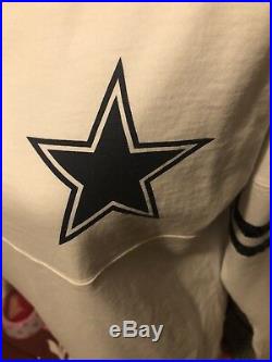 Rare Victorias Secret PINK NFL Dallas Cowboys White Varsity Crew Size XS EUC