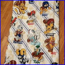 Rare Vintage 80's Football Huddles Mascot Cartoon NFL Sleeping Bag (66x28)