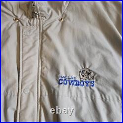 Rare Vintage 90's Starter Dallas Cowboys Gray Puffer Jacket Mens Size XXL