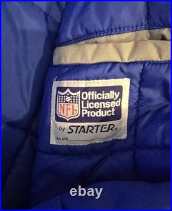 Rare Vintage 90's Starter Dallas Cowboys Gray Puffer Jacket Mens Size XXL