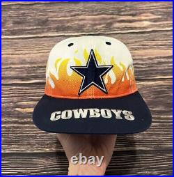 Rare Vintage 90s Dallas Cowboys On Fire Hat