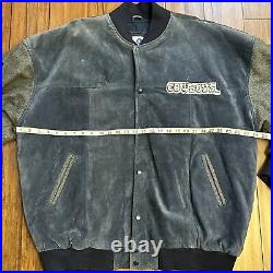 Rare Vintage DSJ 96 Dallas Cowboys Rugby Club Suede Leather Wool Jacket 90s XXL
