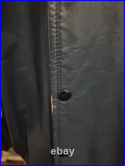 Rare Vintage Dallas Artpel Cowboys Genuine Leather Jacket Silver/Blue SZ 56
