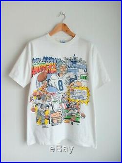Rare Vintage Dallas Cowboy Comic Series 90's t-shirt salem NFL Football