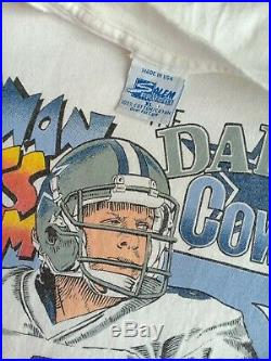 Rare Vintage Dallas Cowboy Comic Series 90's t-shirt salem NFL Football