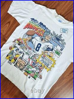 Rare Vintage Dallas Cowboys Comic Series 90's T-shirt NFL Salem Sportswear