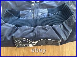 Rare Vintage Dallas Cowboys Leather Jacket Size Medium Blue White
