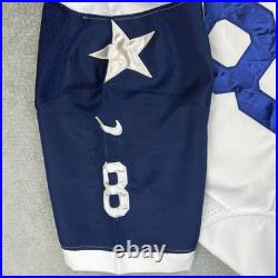 Rare Vintage Nike Authentic NFL Dallas Cowboys Sewn On Field Aikman 8 Jersey