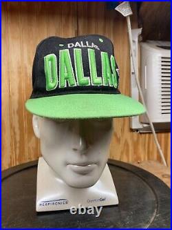 Rare Vintage Team NFL 90s Dallas Cowboys Green Blue Star Snapback Hat Cap