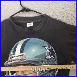 Rare Vintage Troy Aikman Big Face 90's T-shirt NFL Football Dallas Cowboys USA