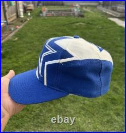 Rare Vtg Dallas Cowboys 90's Apex One Big Star Hat Snapback NFL