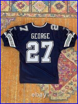 Reebok Authentic Eddie George Dallas Cowboys Jersey Men's 48 Stitched Cuffed