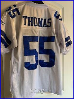 Reebok Authentic NFL Equip. Dallas Cowboys #55 Thomas Jersey White Size 50