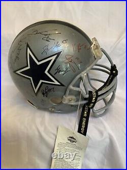 Riddell Football Helmet 2009 Dallas Cowboys Game Used Team Autographed