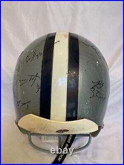 Riddell Football Helmet 2009 Dallas Cowboys Game Used Team Autographed