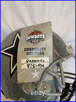 Riddell Football Helmet 2009 Dallas Cowboys Game Used Team Autographed