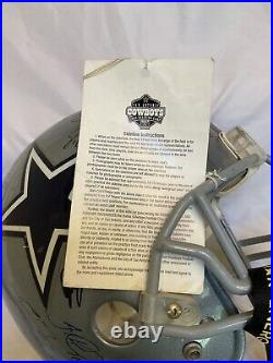 Riddell Football Helmet 2009 Dallas Cowboys Game Used Team Autographed