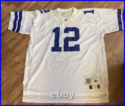 Roger Staubach Dallas Cowboys NFL Reebok Jersey Color White Size XXL Excellent