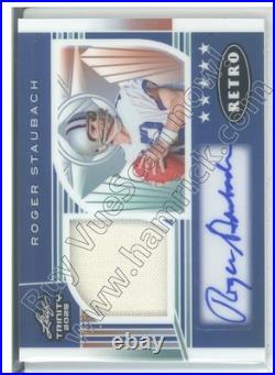 Roger staubach auto autograph GU game used jersey patch dallas cowboys #/4 2025