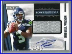 Russell Wilson 2012 Panini R&S Autograph Game Used Jersey Rookie #182/499