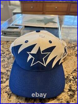 SIGNED Troy Aik. Dallas Cowboys Shark Tooth LA Logo Athletic Hat SnapbackVintage